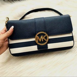 MICHAEL KORS Striped Fulton Flap Bag